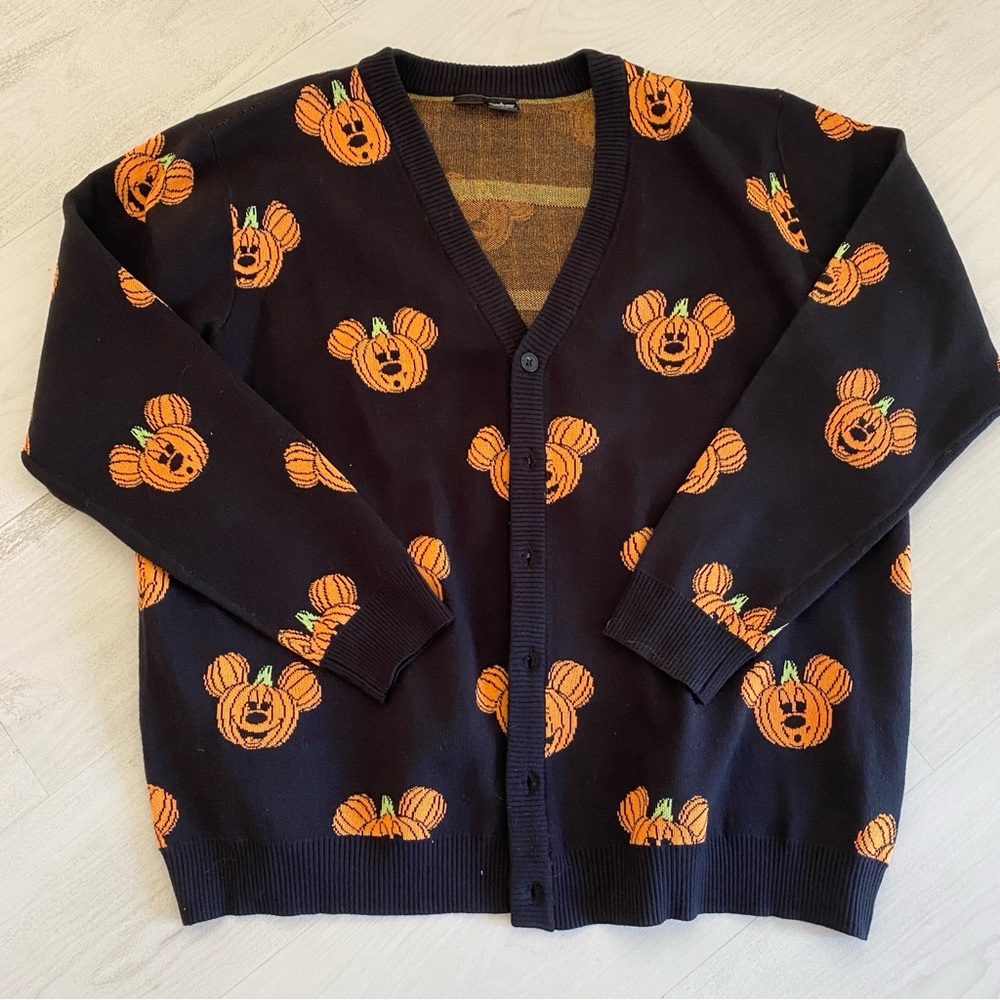 Disney x Cakeworthy Mickey Pumpkin Knit Cardigan XL Unisex